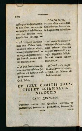 114-116, De Iure Comitis Palatini Et Eciam Saxonie Ducis. Capi. Quintum.