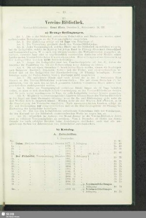 III. Vereins-Bibliothek