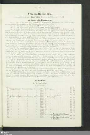 III. Vereins-Bibliothek