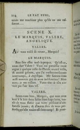 Scene X. Le Marquis, Valere, Angelique