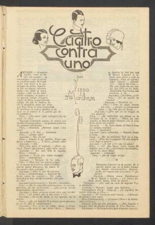 Cuatro contra uno : Ilustró R. Claro