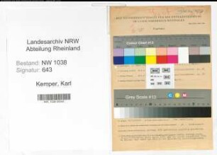 Entnazifizierung Karl Kemper , geb. 04.03.1891 (Verwaltungsangestellter)