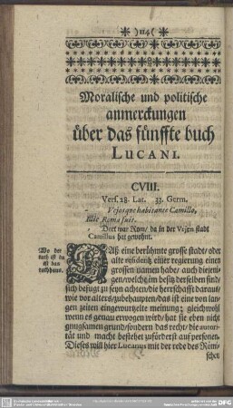 Moralische und politische anmerckungen über das fünffte buch