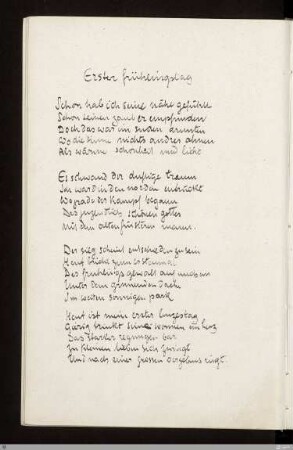 Erster frühlingstag : [SW I: H4]; [SW I, S. 64/124]
