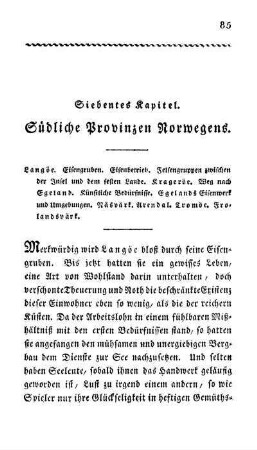 Siebentes Kapitel. Südliche Provinzen Norwegens