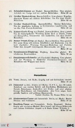 Porzellane (Nr. 278-317)