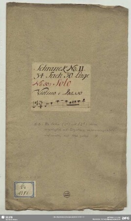 Sonatas - Mus.2-R-8,50 : vl, bc - A