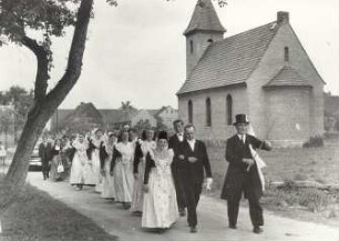 Hochzeit in Saalau : Gesellschaftliche Volkskultur - Sitten im Laufe des menschlichen Lebens - Hochzeit. Ort: Salow / Saalau. Hochzeit.