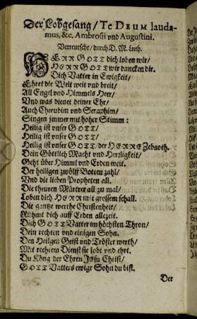 Der Lobgesang/ Te Deum laudamus [...]