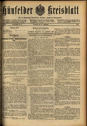 Ausgabe vom Dienstag, den 19. September 1916.