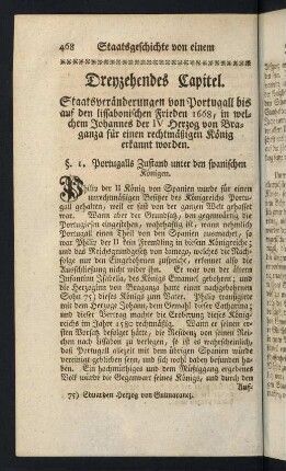 468-494, Dreyzehendes Capitel. Staatsveränderungen von Portugall bis auf den lissabonischen Frieden 1668...