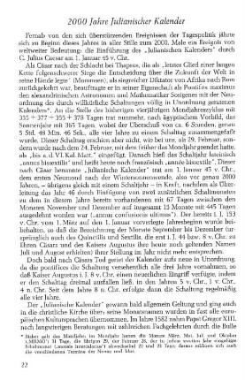 2000 Jahre Julianischer Kalender