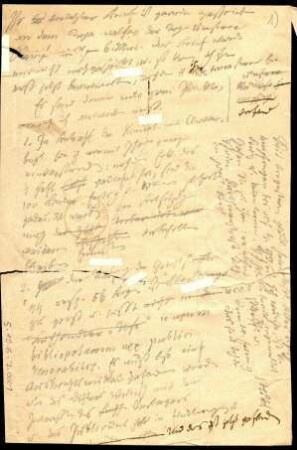 5-10-6-7.0000: Hoffmann von Fallersleben, August Heinrich, Dichter; diverse Schreiben ff.: Brief an seinen Verleger, Entwurf.