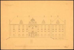 Schloss Pitschen Ausbau: Aufriss Hauptansicht, Maßstabsleiste