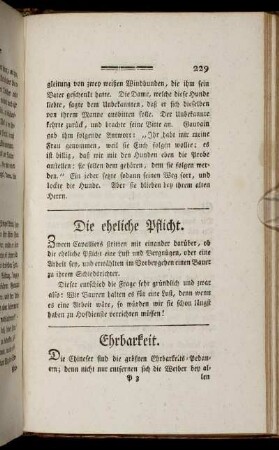 Ehrbarkeit.