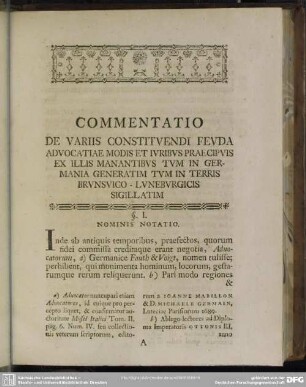 § I. Nominis Notatio