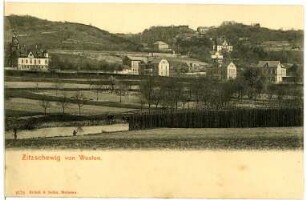 Zitzschewig. Ortsansicht von Westen