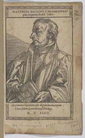 Bildnis des Matthias Zellivs