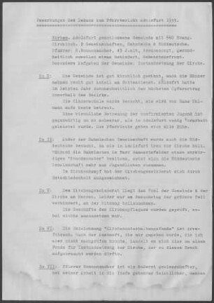 Adolzfurt: Visitationsbericht mit Pfarrbericht 1935