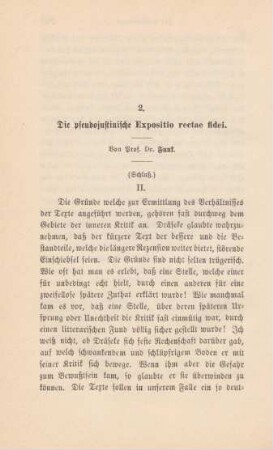 224-250 Die pseudojustinische Expositio rectae fidei : II.