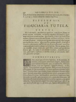 Titulus XIX. De fiduciaria tutela.