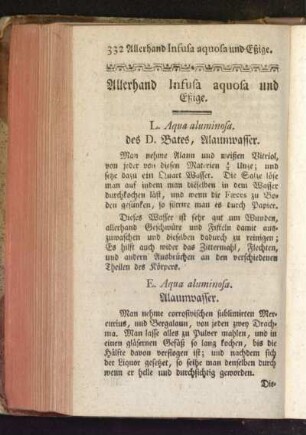 Allerhand Infusa aquosa und Eßige