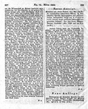 Zeitmessung der deutschen Sprache von Joh. Heinrich Voss. Zweyte Ausgabe von Abraham Voss. Königsberg, Universitäts-Buchhandlung. 1831. 298 S. 8.