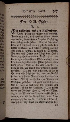 Der XCII. Psalm.