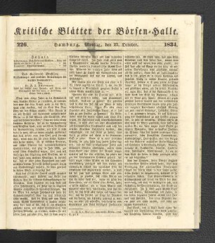 226. 27. Oktober 1834