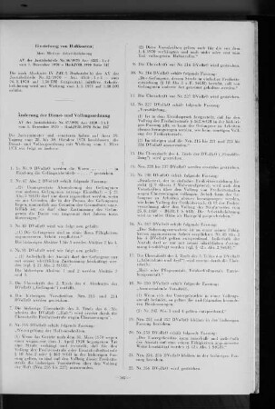 Änderung der Dienst- und Vollzugsordnung
