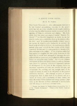 A Jesuit Upon China.