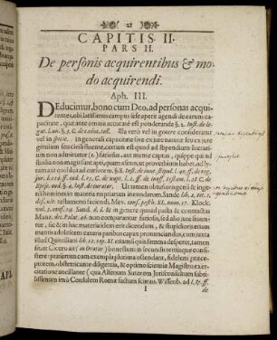Capitis II. Pars II. De personis acquirentibus & modo acquirendi.