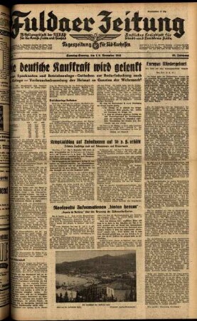 Ausgabe vom Samstag, den 01. November 1941.