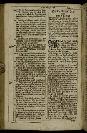 Die Klaglieder Jeremiae.