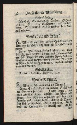 Von der Chymie