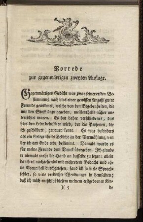 Vorrede zur gegenwärtigen zweyten Auflage.