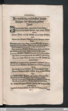 Der wohlseelig-entschlaffene höchste Wächter des Altenburgischen Zions.
