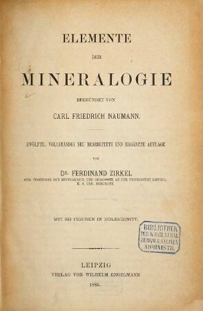 Elemente der Mineralogie