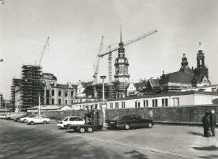 Dresden-Altstadt. Baustelle Schloss. Ansicht von Südosten