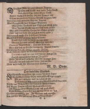 Du rasches Bild der ungezähmten Jugend/ [...]
