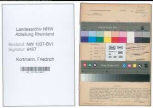 Entnazifizierung Friedrich Kortmann , geb. 17.05.1901 (Bergmann)