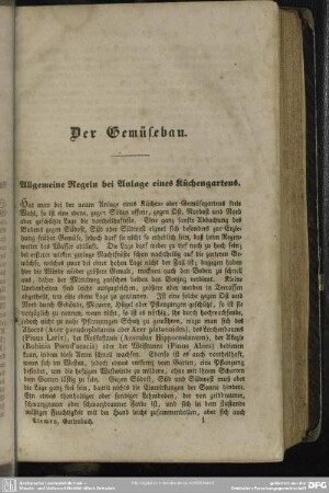 Der Gemüsebau