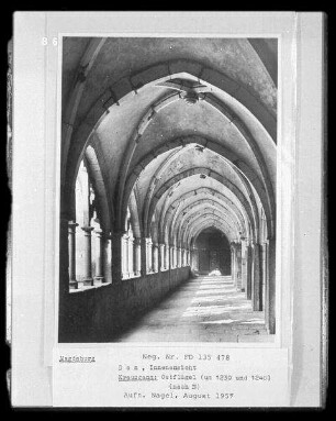 Magdeburg, Dom St. Mauritius und St. Katharina, Kreuzgang : Kreuzgang, Ostflügel, nach Norden