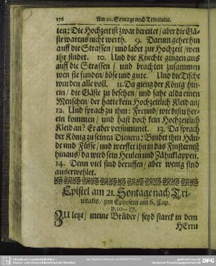 Epistel am 21. Sontage nach Trinitatis