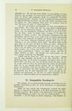 XI. Geographische Grundbegriffe