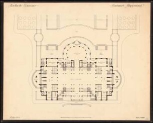 Stadthalle und Ausstellungshalle, Hannover: Stadthalle: Grundriss EG 1:200