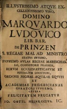 Io. Gottl. Heinecci ICti ... Antiqvitatvm Romanarvm Ivrisprvdentiam Illvstrantivm Syntagma Secvndvm Ordinem Institvtionvm Ivstiniani Digestvm : In Qvo Mvlta Ivris Romani Atqve Avctorvm Vetervm Loca Explicantvr Atqve Illvstrantvr, [1]