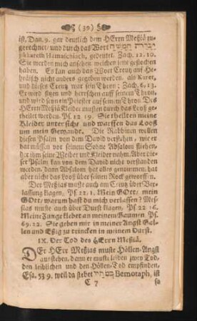 IX. Der Tod des HErrn Meßia