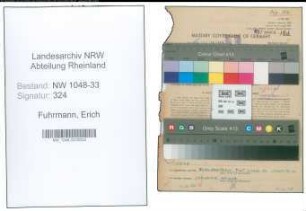 Entnazifizierung Erich Fuhrmann , geb. 29.06.1896 (Lehrer)