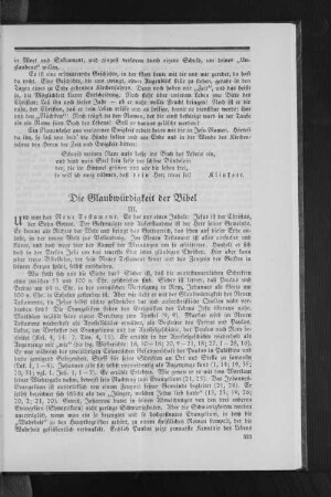 Die Glaubwürdigkeit der Bibel